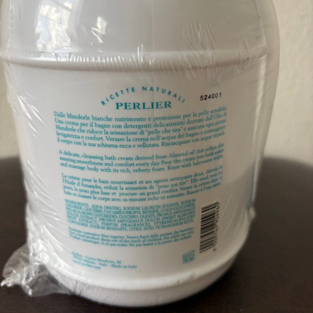 Perlier Bath Cream White Almond 2 Liter 67.6 fl. oz. New Sealed - Picture 5 of 5